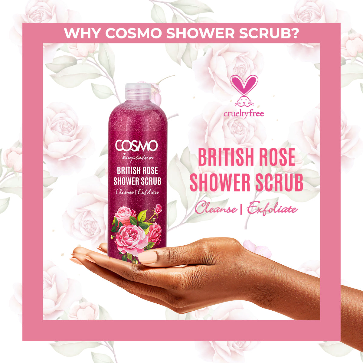 Temptation British Rose Shower Scrub
